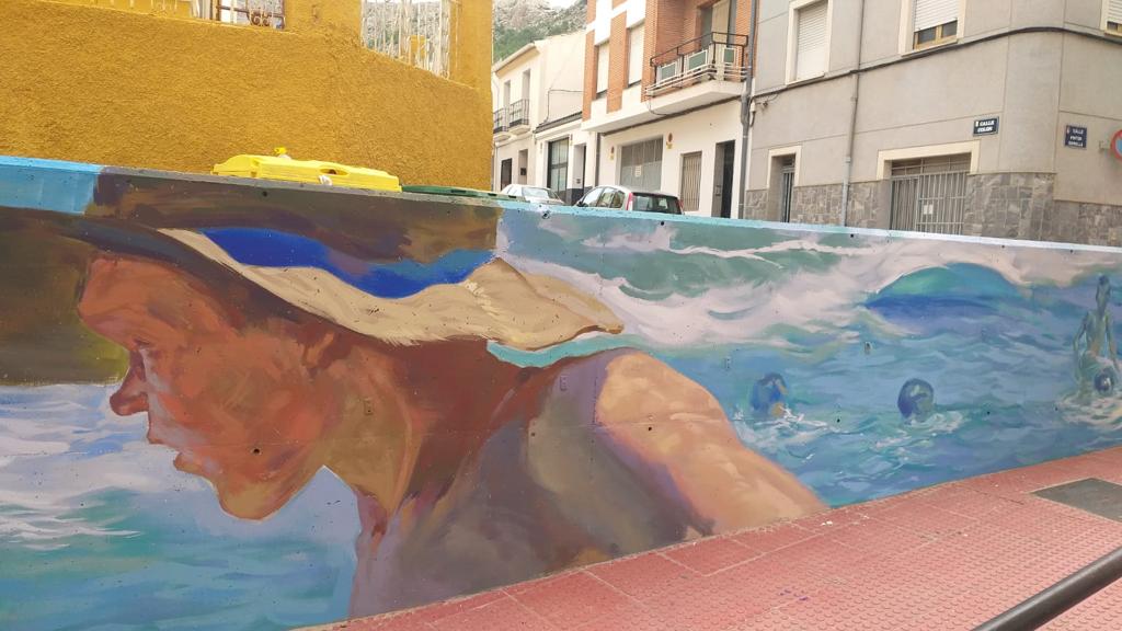 Aspecto del muro de la calle Pintor Sorolla