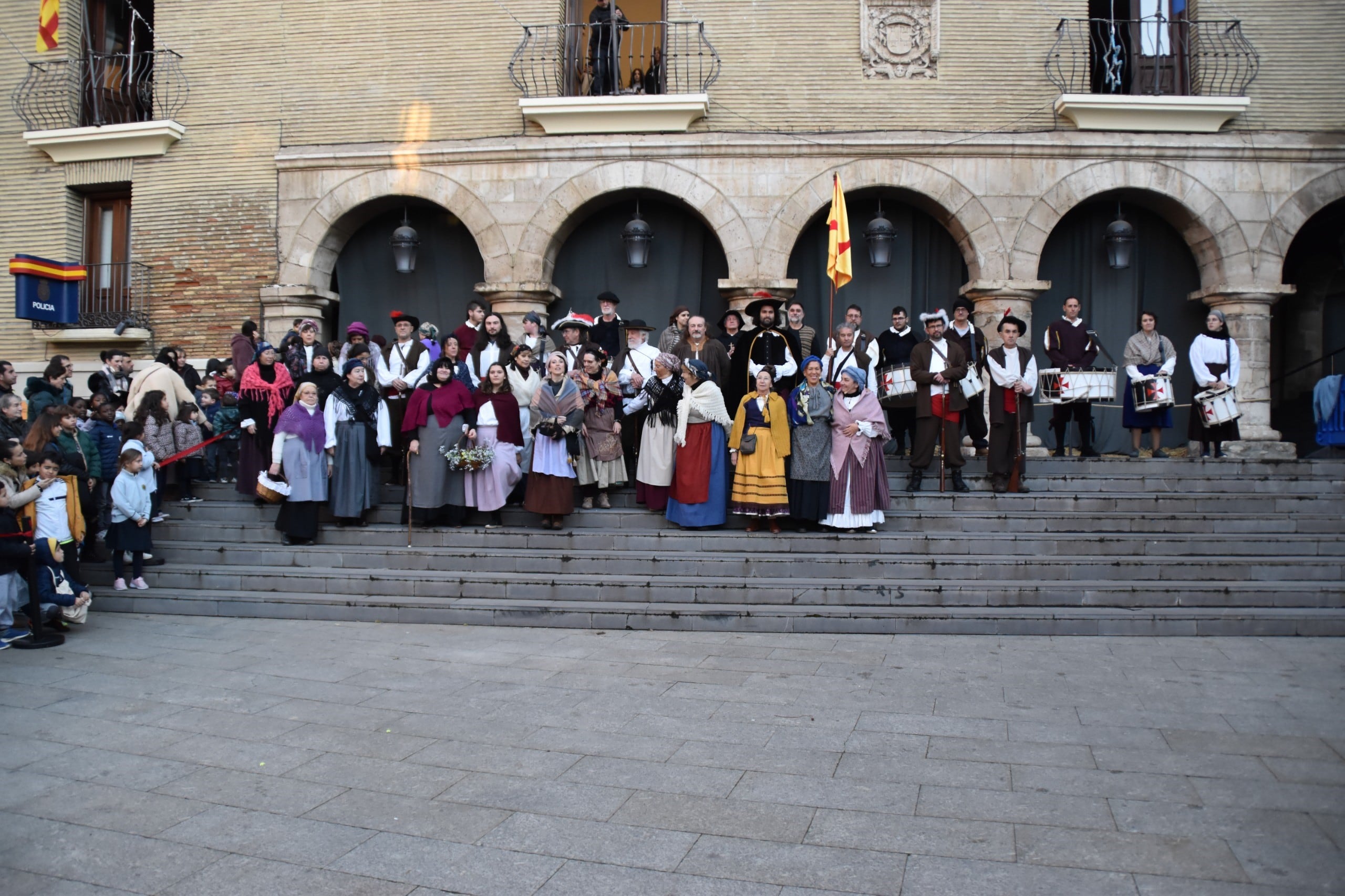 Momento de la representación del Bautizo del Alcalde. Foto: Ayuntamiento de Monzón