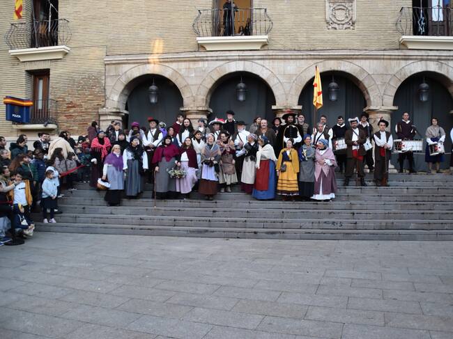 Momento de la representación del Bautizo del Alcalde. Foto: Ayuntamiento de Monzón
