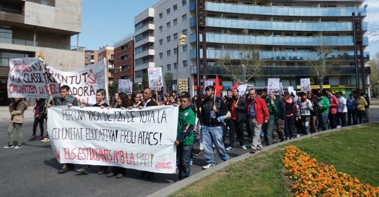 Manifestació dels estudiants a Tarragona.