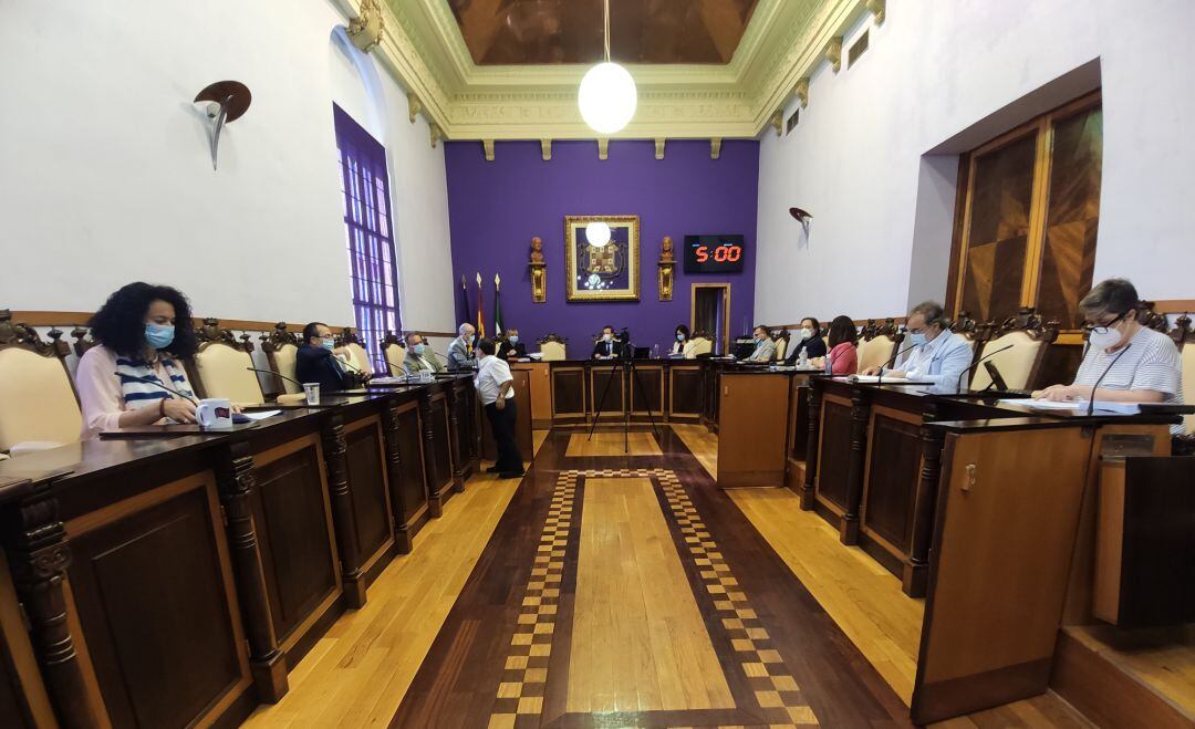 Se ha celebrado pleno municipal en el Ayuntamiento de Jaén, pero con muchos menos concejales de lo habitual para respetar la distancia social