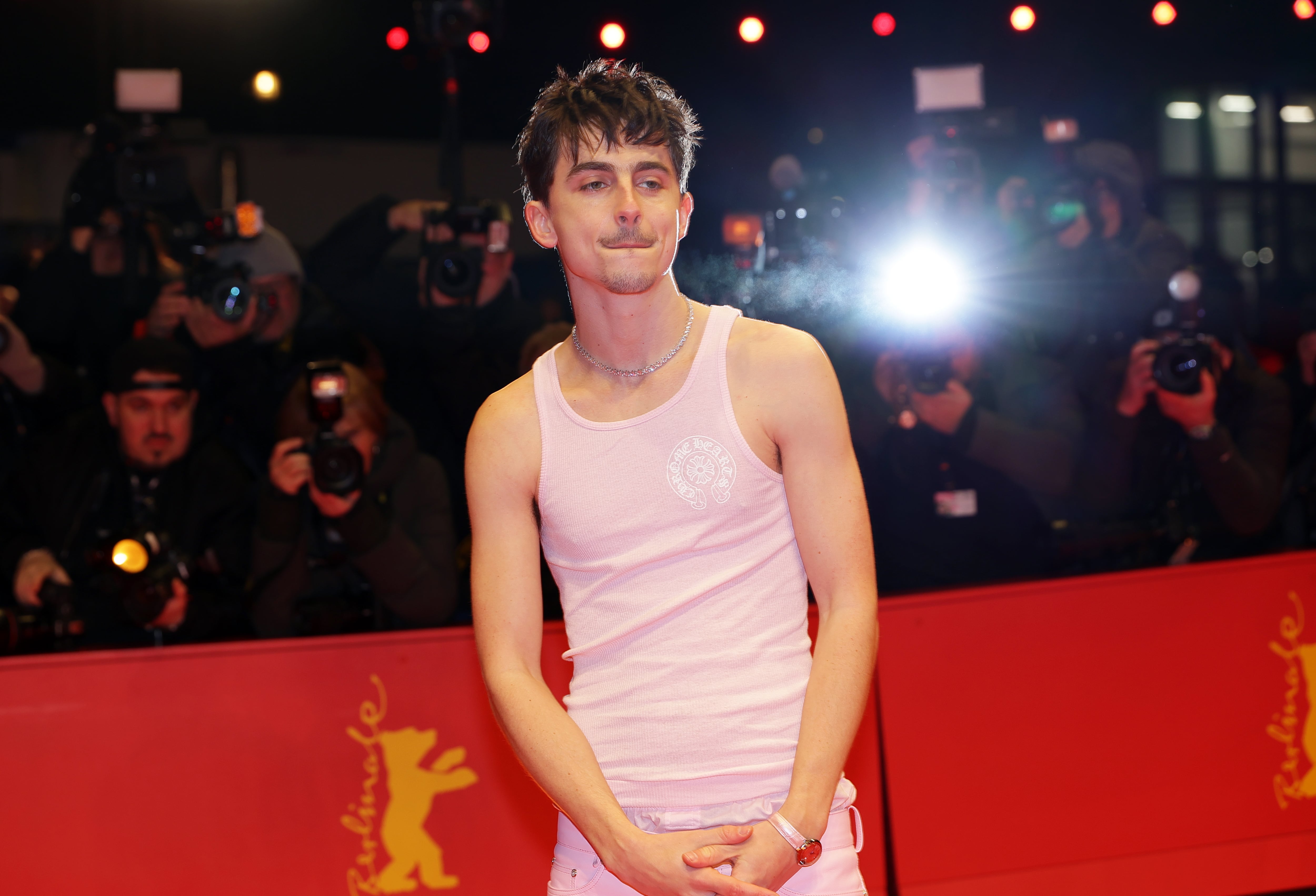 Timothée Chalamet durante la alfombra roja del Festival de Cine de Berlín