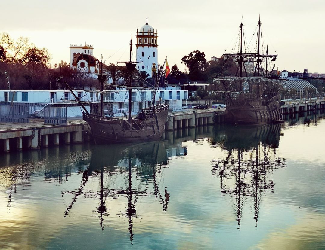 La Nao Victoria y el Galeón Andalucía en Sevilla