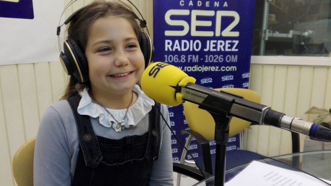 Pachu, semifinalista de Master Chef Junior 6, en los estudios de Radio Jerez