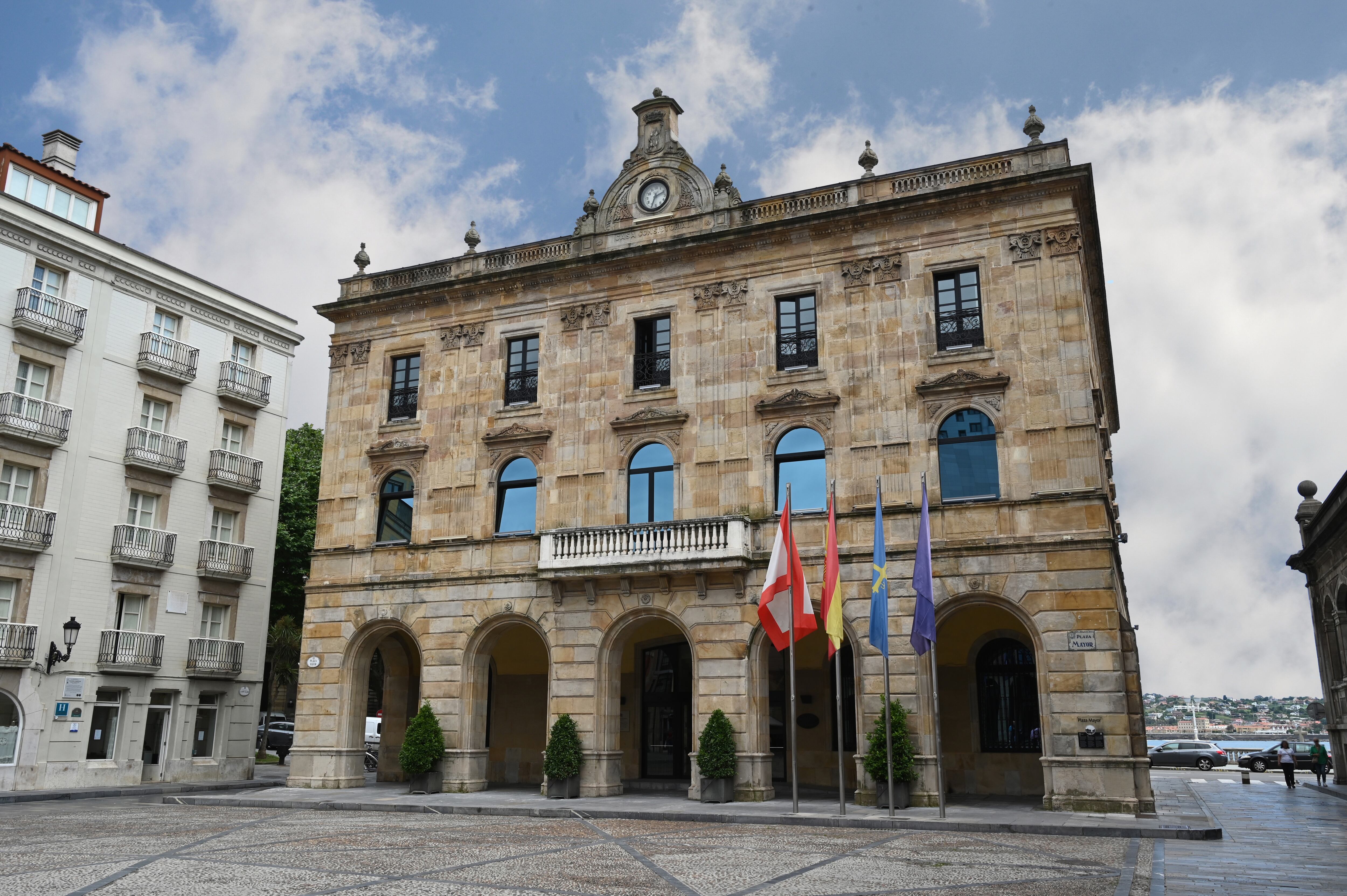 Gijón Town Hall in the Plaza Mayor