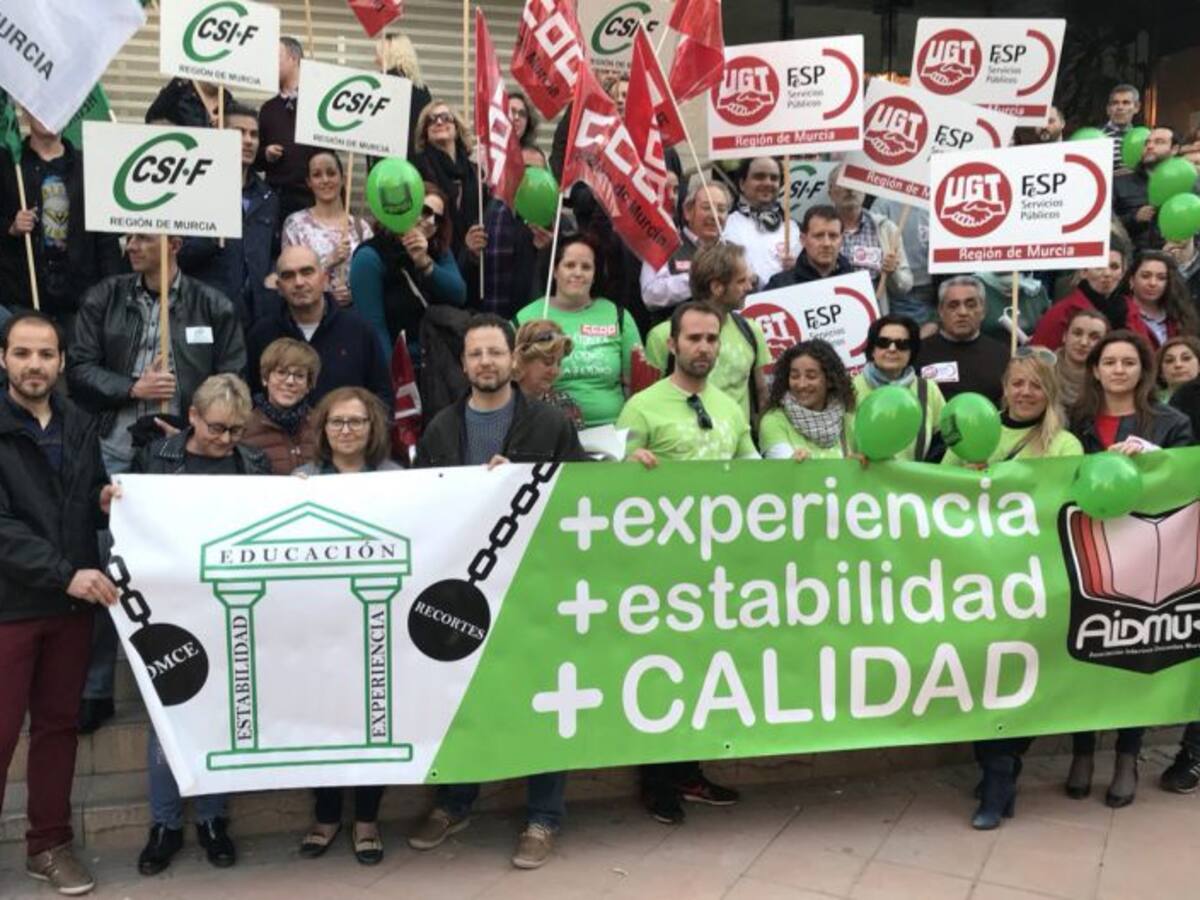 Educación deberá devolver a los docentes interinos unos 12 millones de euros, según Aidmur