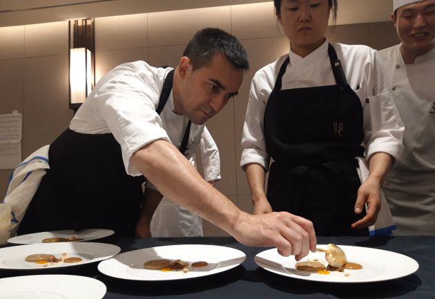 Paolo Casagrande, durante la cena.