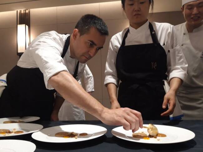 Paolo Casagrande, durante la cena.