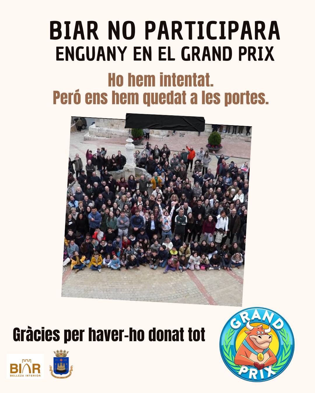 Agradecimiento del ayuntamiento a los vecinos