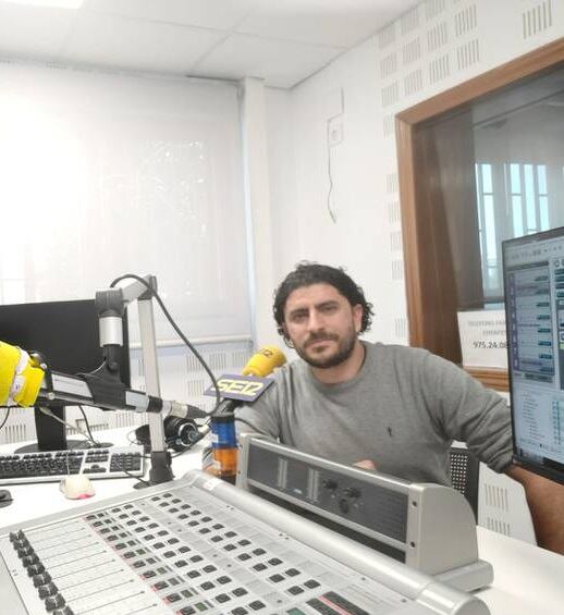 Rubén Andrés, en los estudios de la Cadena SER de Soria/Cadena SER