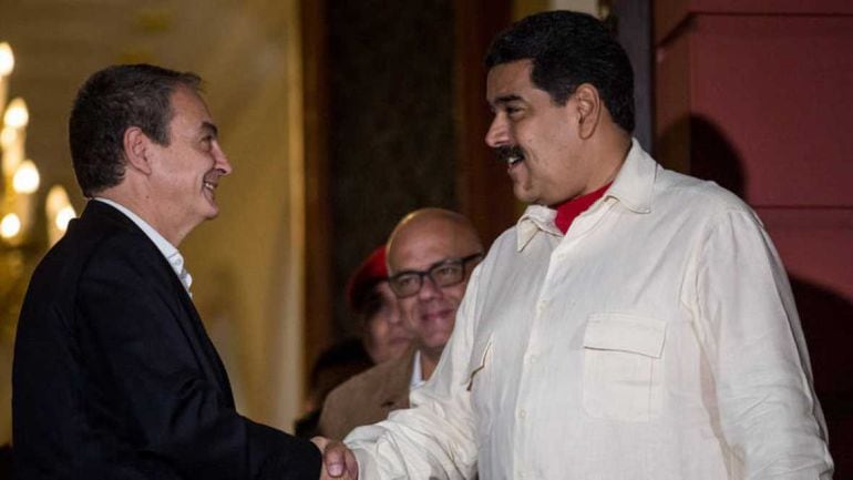 Imagen de archivo de José Luis Rodríguez Zapatero y Nicolás Maduro.