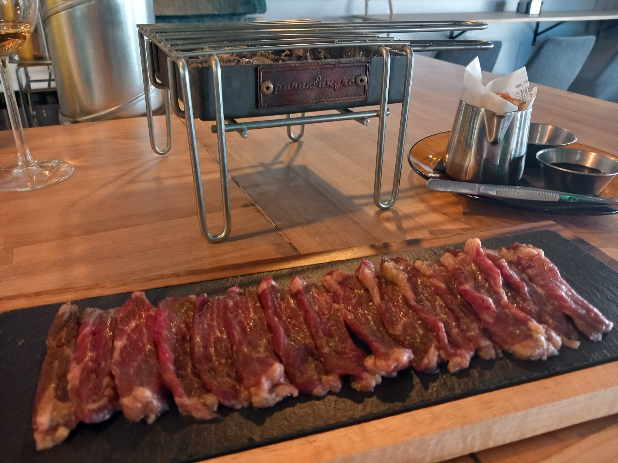 Parrilla japonesa con presa de Black Angus