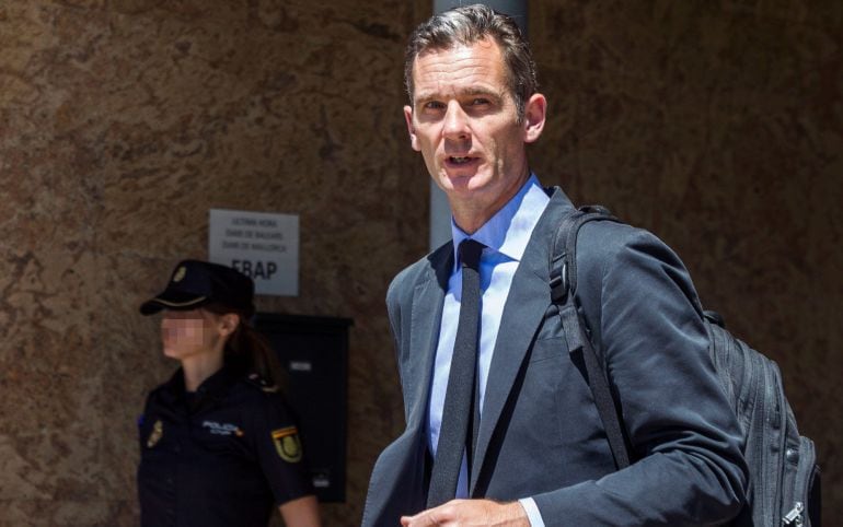 Iñaki Urdangarín, a su salida de la Escuela Balear de la Administración Pública (EBAP) de Palma tras la sexagésima sesión del juicio del caso Nóos