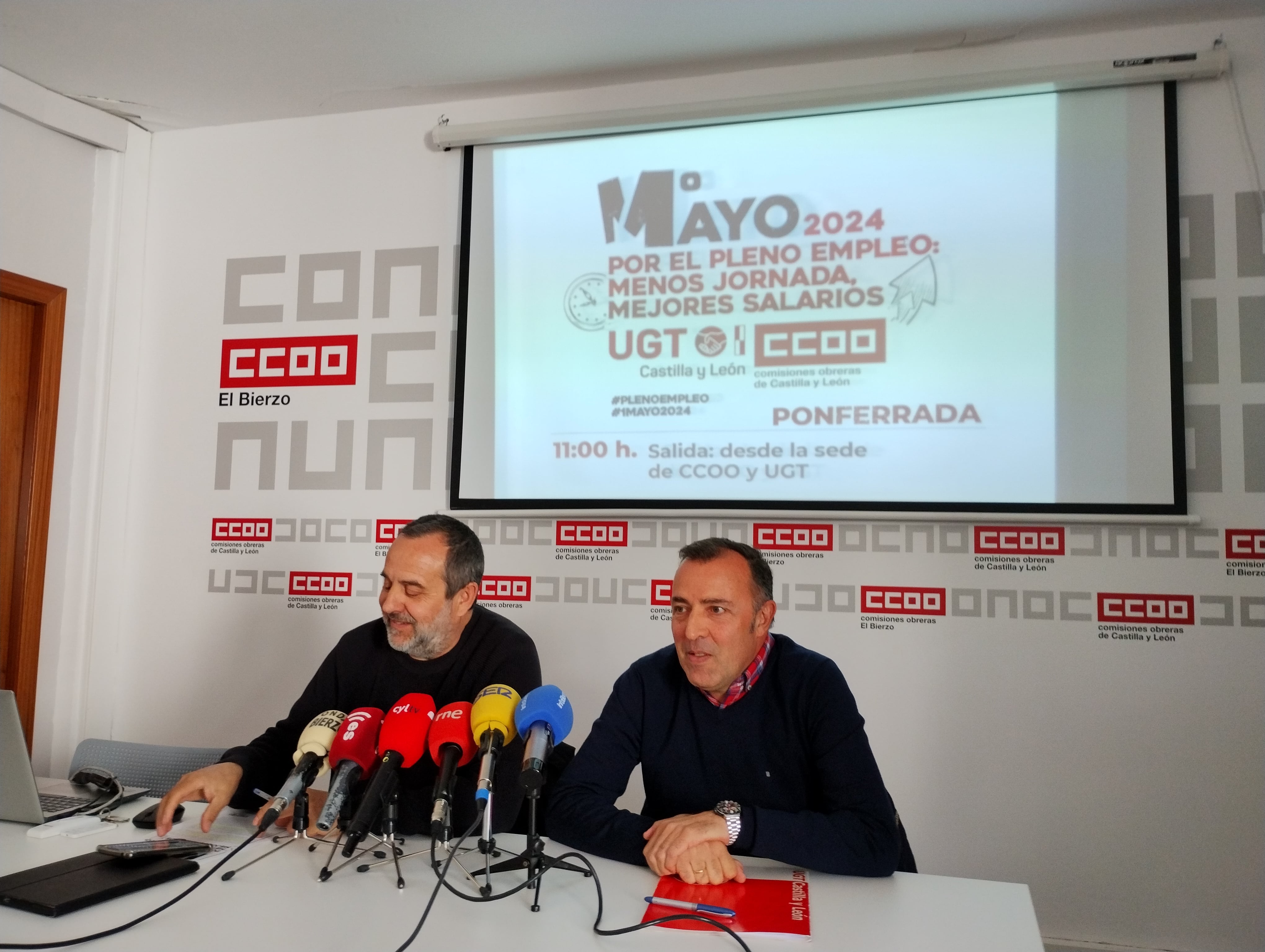 Ursicino Sánchez (CCOO) y Omar Rodríguez (UGT)