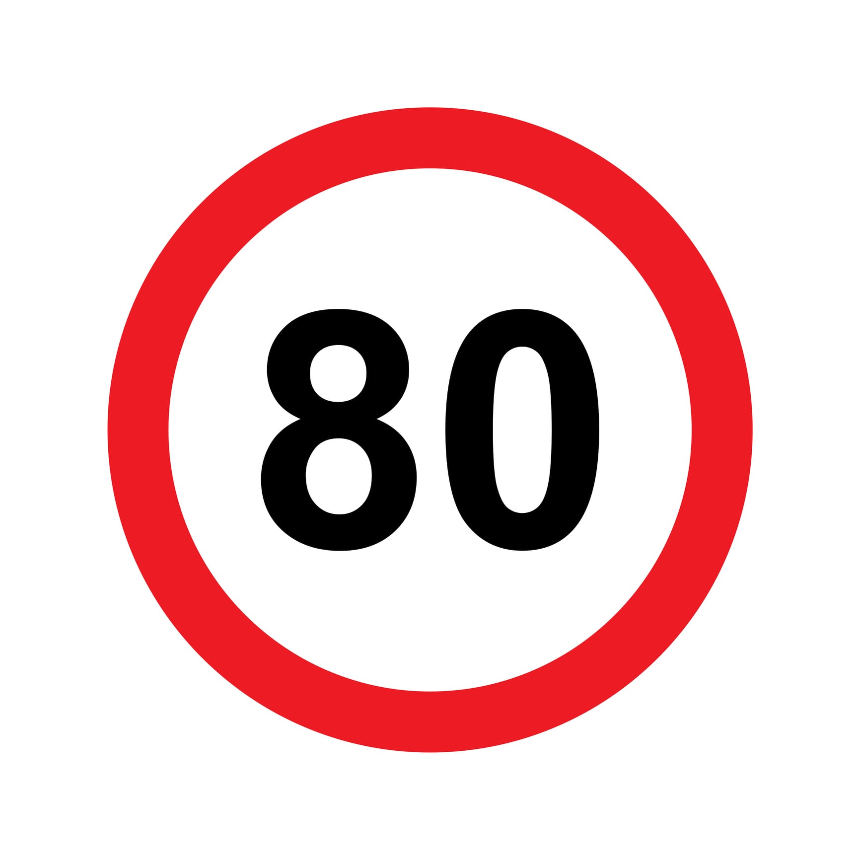 Límite de 80 km/h