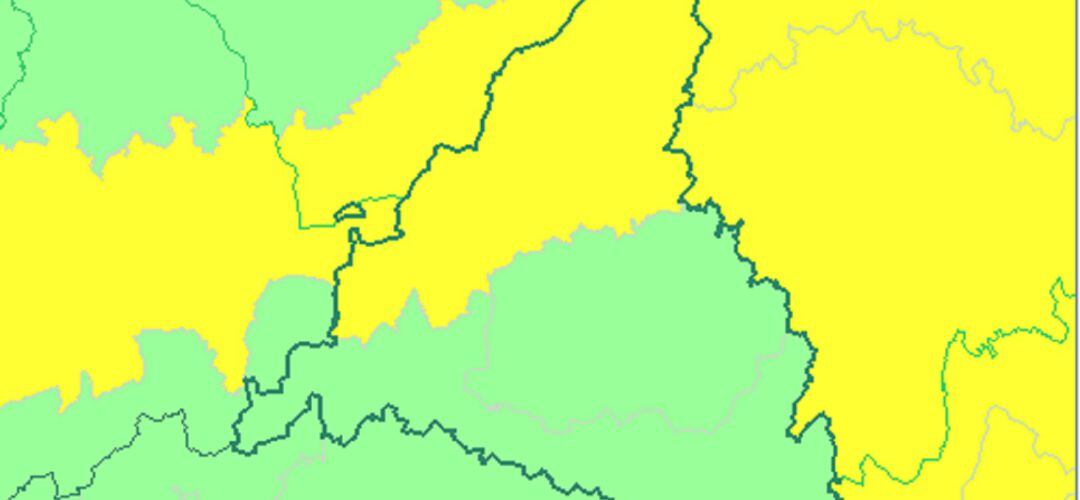 La alerta estará vigente desde las 2 de la tarde hasta las 11 de la noche