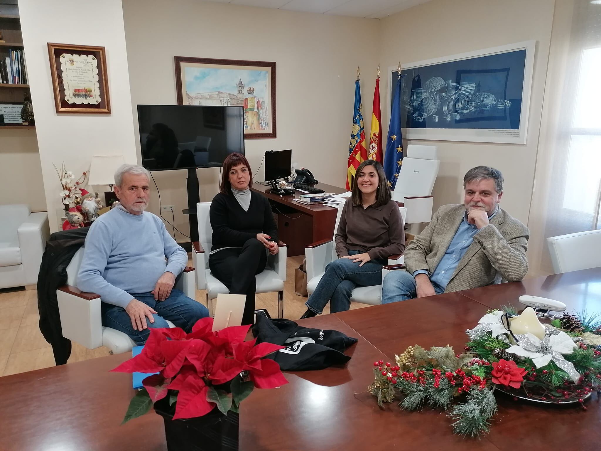 Eleuterio, con las autoridades municipales