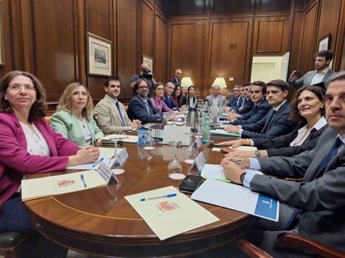 Un momento de las reuniones que han tenido lugar este jueves en Málaga