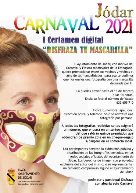 Cartel anunciador del certamen de mascarillas