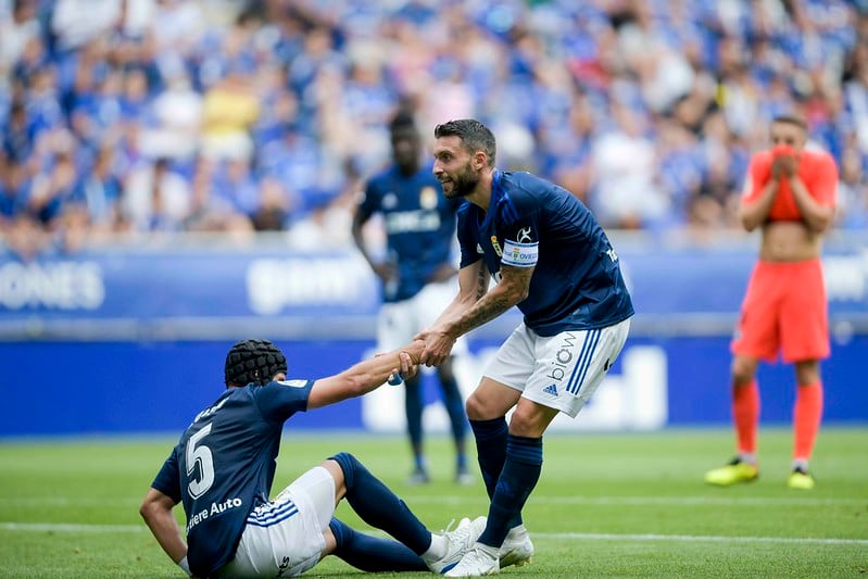 Borja Bastón durante un partido del Real Oviedo