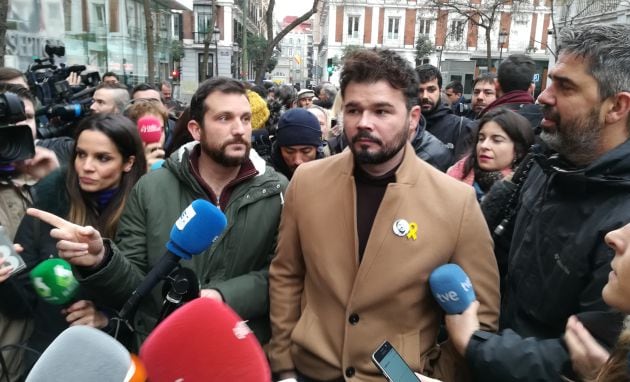 Gabriel Rufián a les portes del Tribunal Suprem