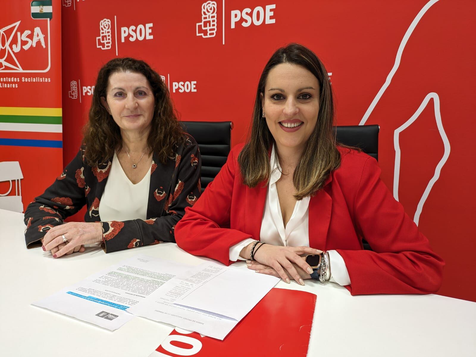 Paqui Rodríguez y Raquel Ortíz (PSOE Linares)