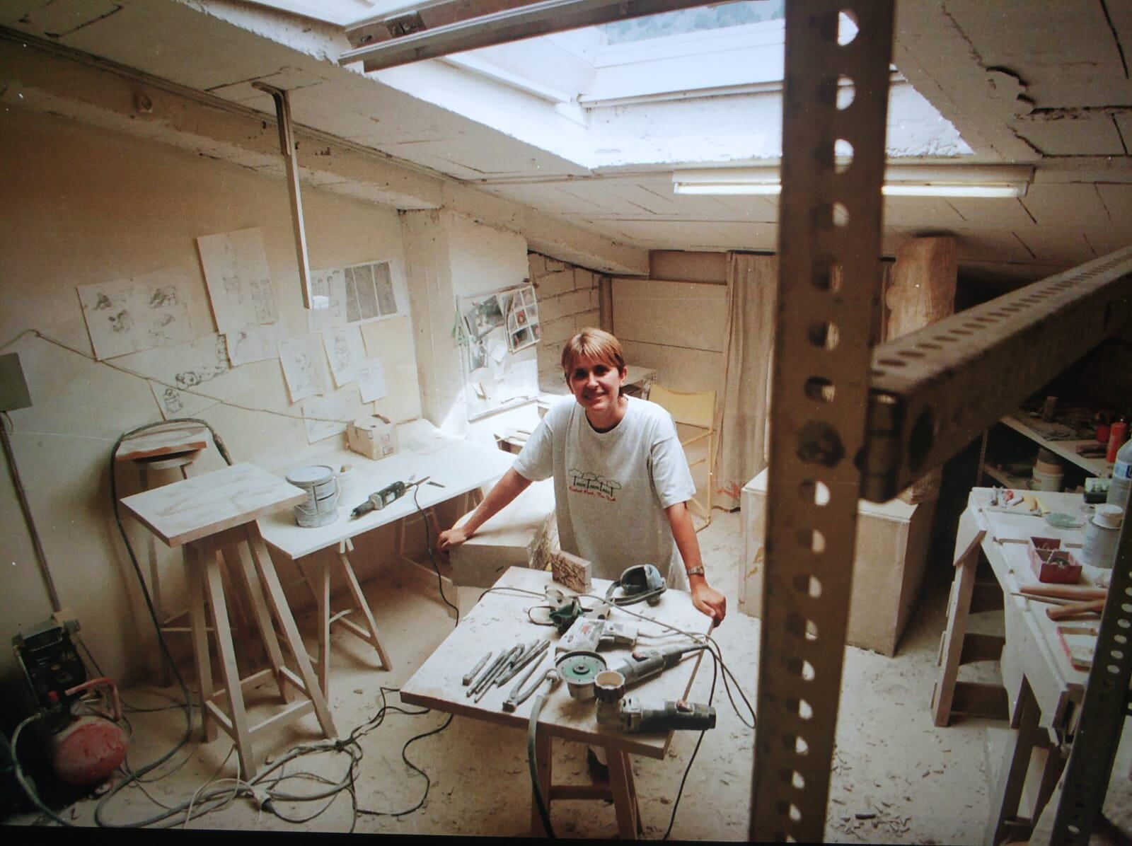 Judit Gaset al seu primer estudi, a Andorra la Vella.