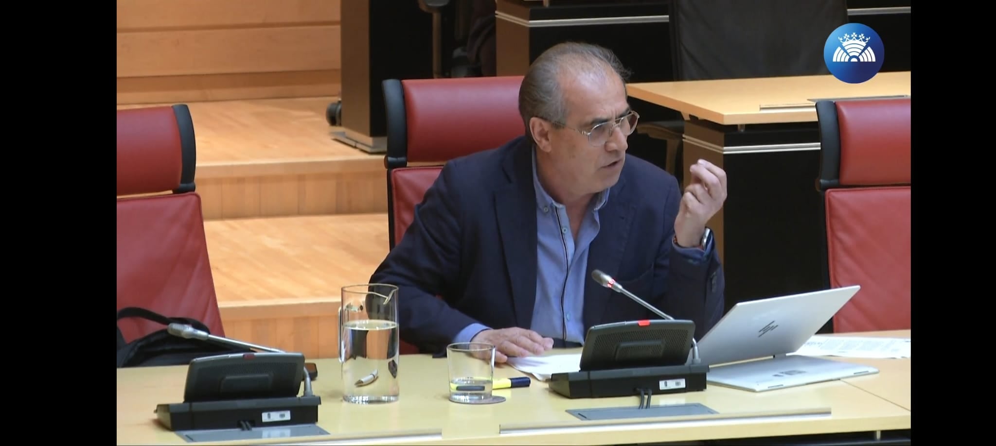 Imgen de archivo de Luis Briones durante una comisión en las Cortes de Castilla y León