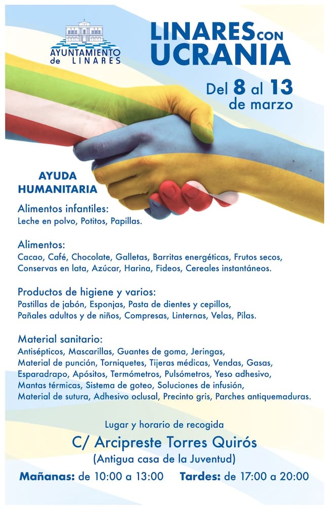 Cartel Linares con Ucrania