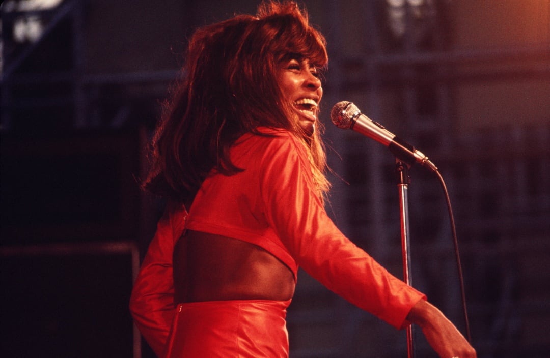 Tina Turner durante una actuación en Nueva York en 1969