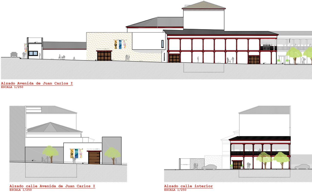 Plano del futuro centro de artes escénicas en la pequeña localidad ciudadrealeña de Puerto Lápice