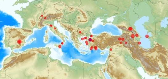 Mapa de movimientos sísmicos en las últimas 24 horas. El de Albacete, uno de los de mayor escala.