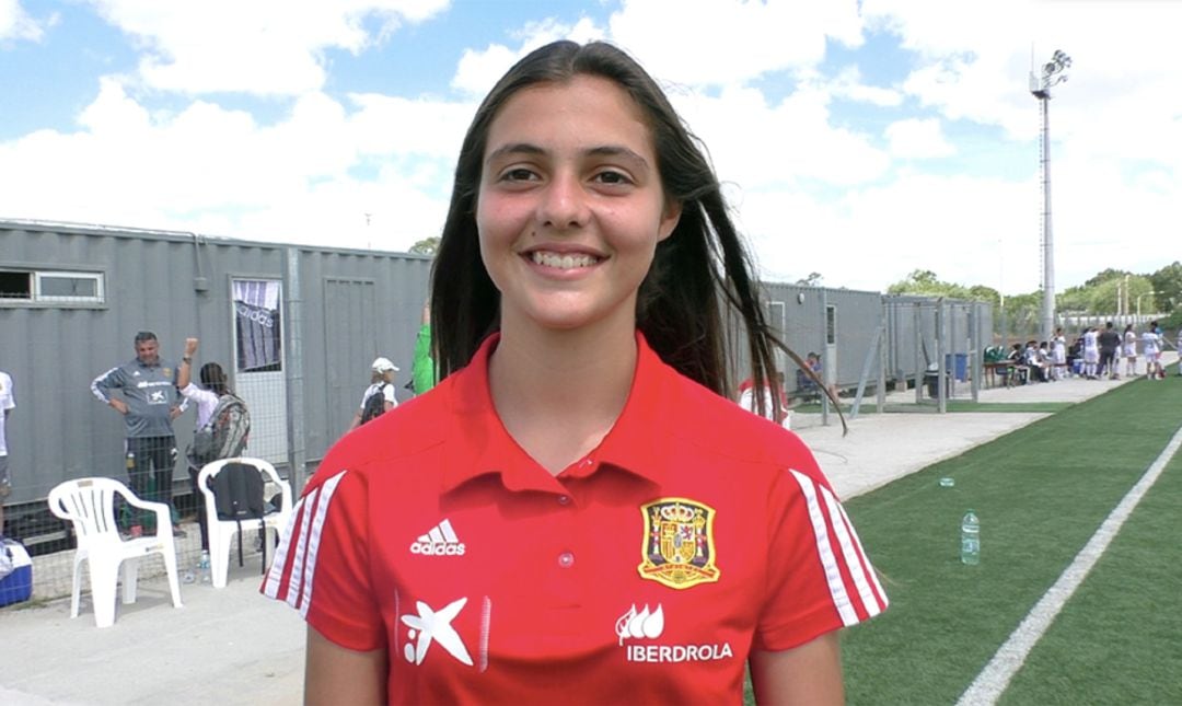 Teresa Mérida con la selección 