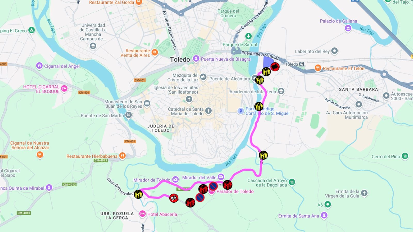 Mapa del recorrido de la prueba cronometrada