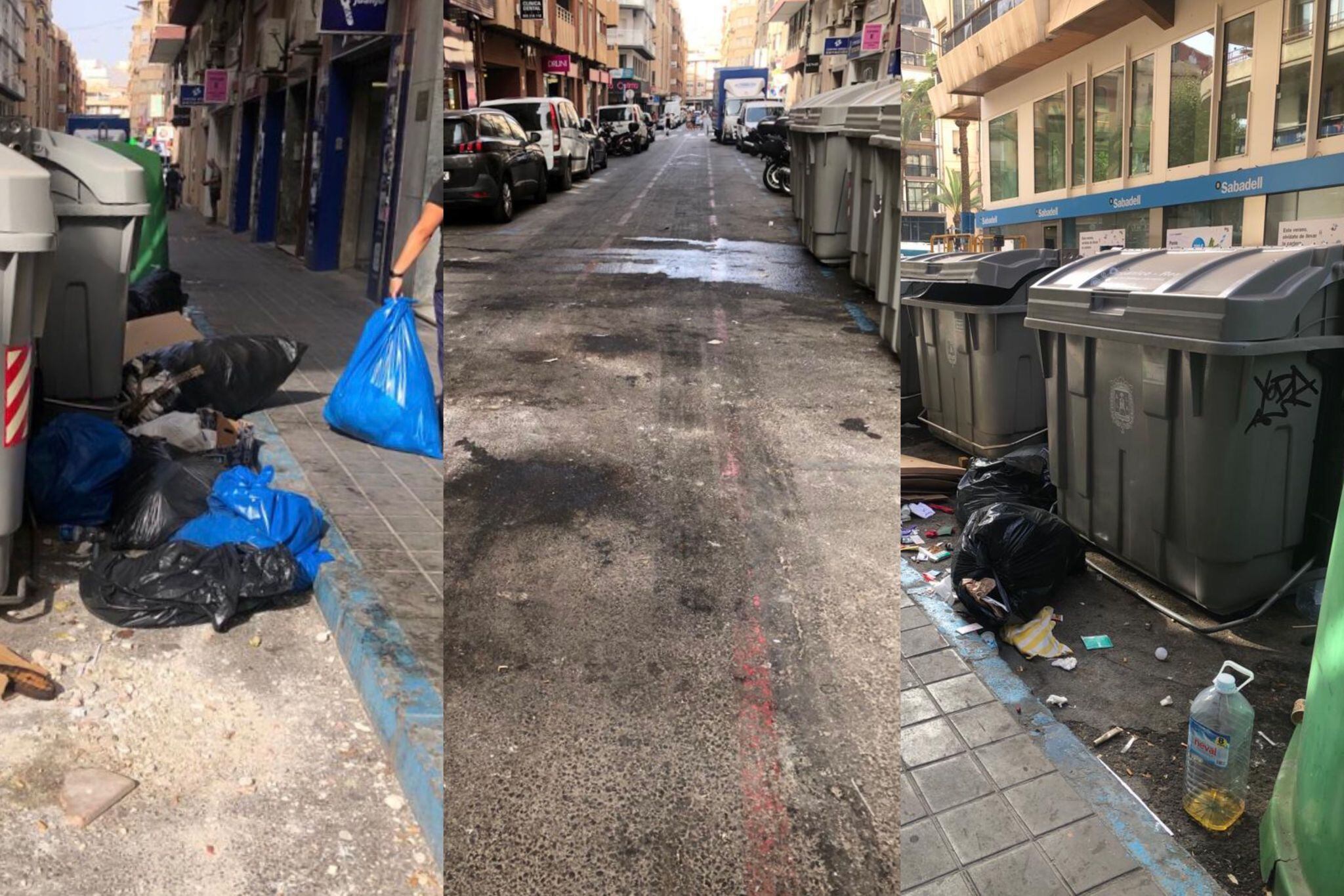 Suciedad en la calle Pintor Cabrera