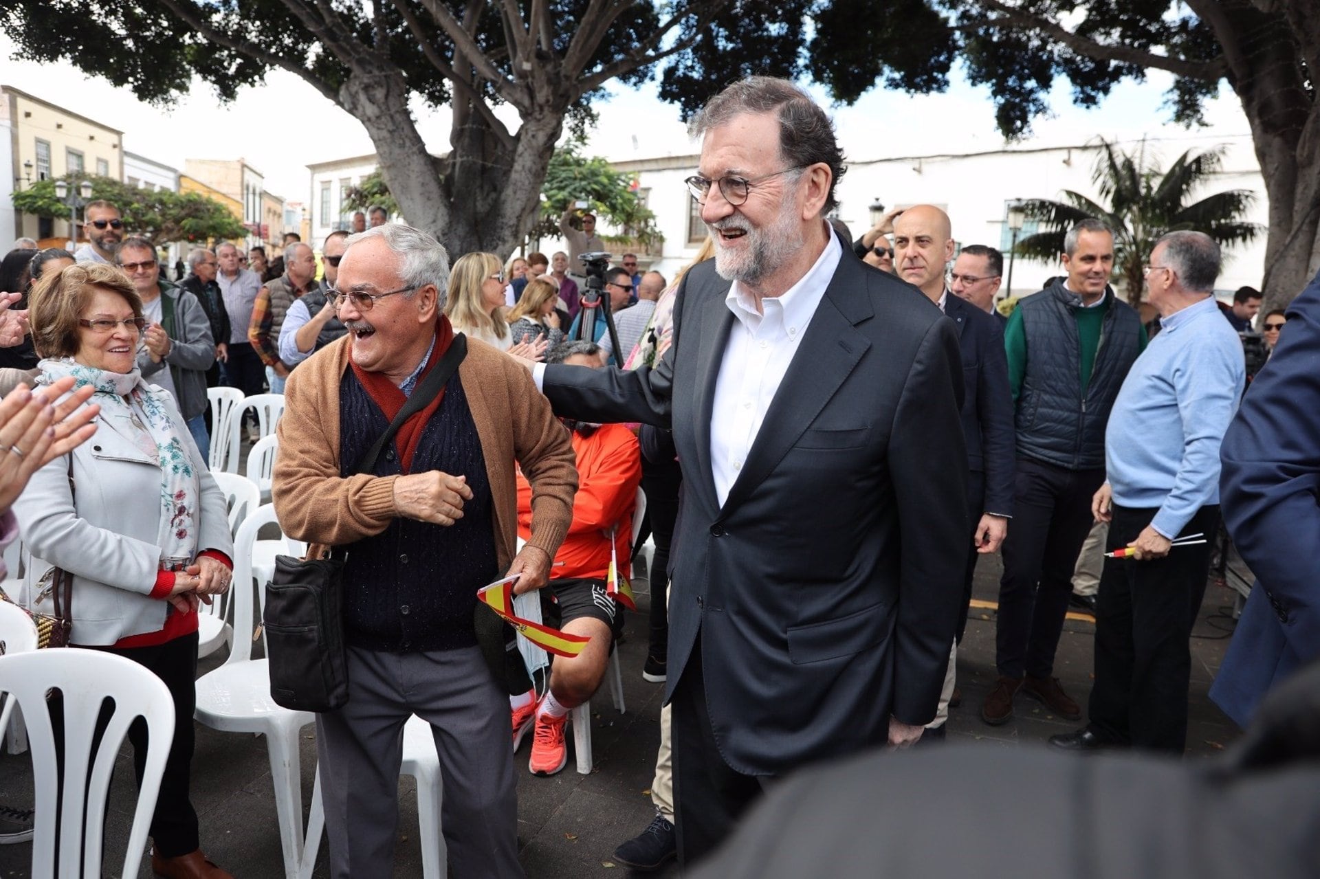 El expresidente del Gobierno, Mariano Rajoy, ha sido el protagonista de un acto del Partido Popular celebrado este sábado en el municipio de Telde (Gran Canaria)