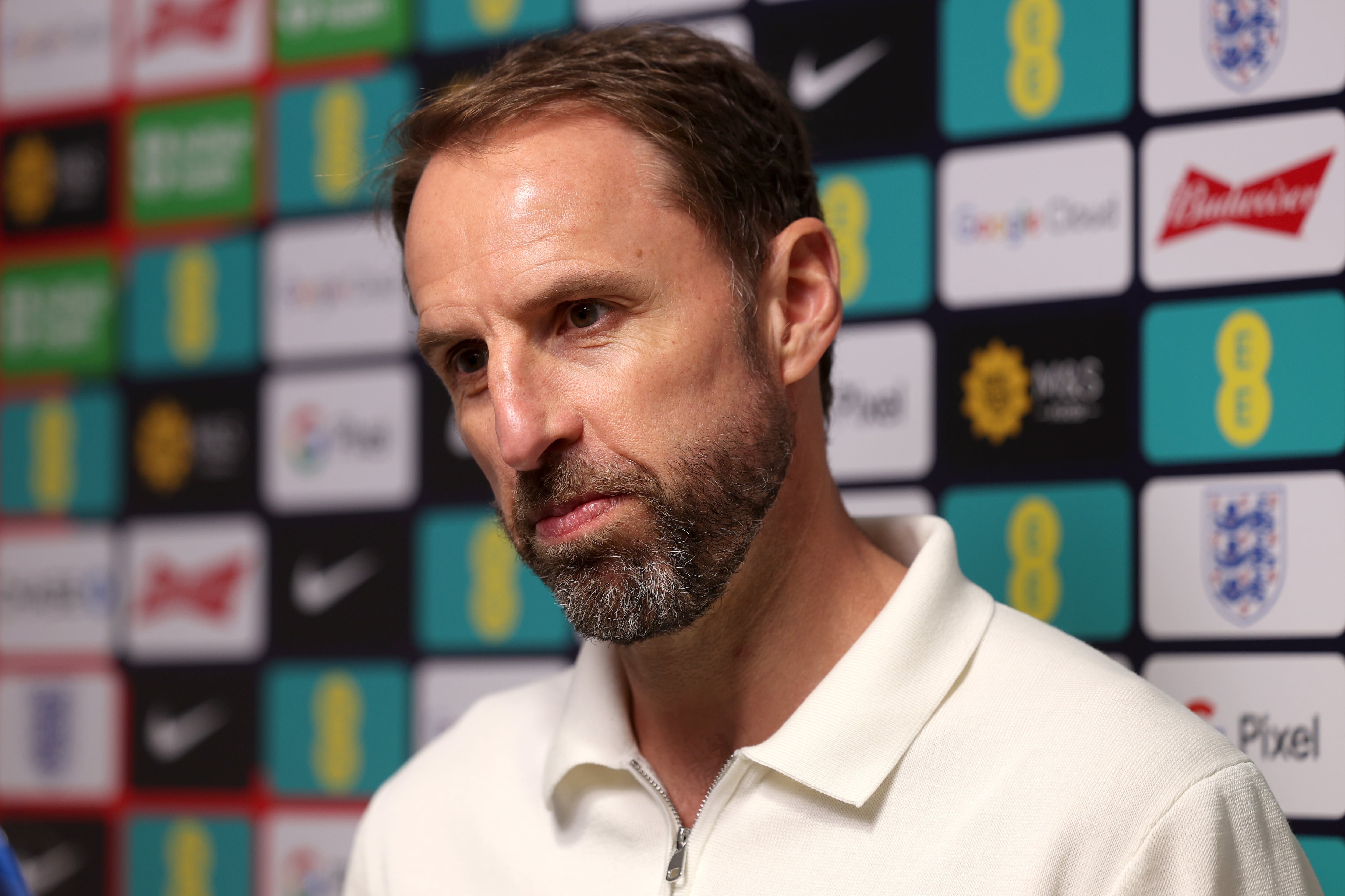 Gareth Southgate, durante el amistoso entre Inglaterra e Islandia, previo a la Eurocopa 2024