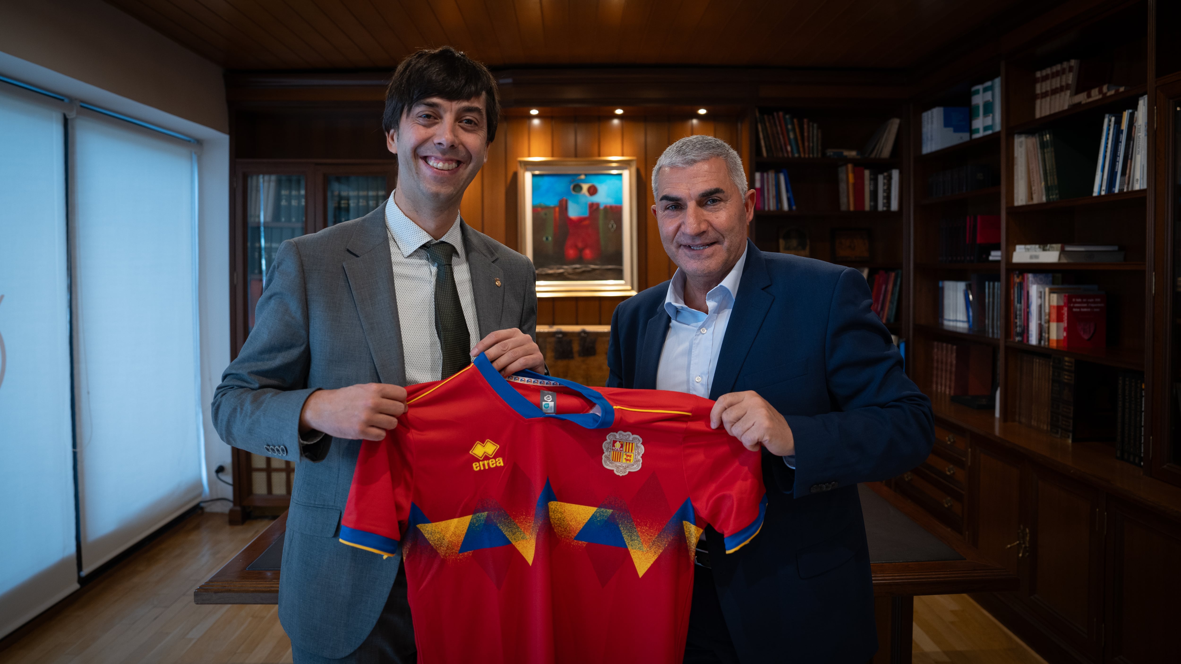 El cònsol major d&#039;Andorra la Vella, Sergi González, i el president de la FAF, Fèlix Àlvarez