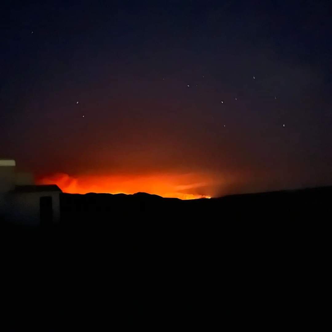 Incendio visto de Almazul