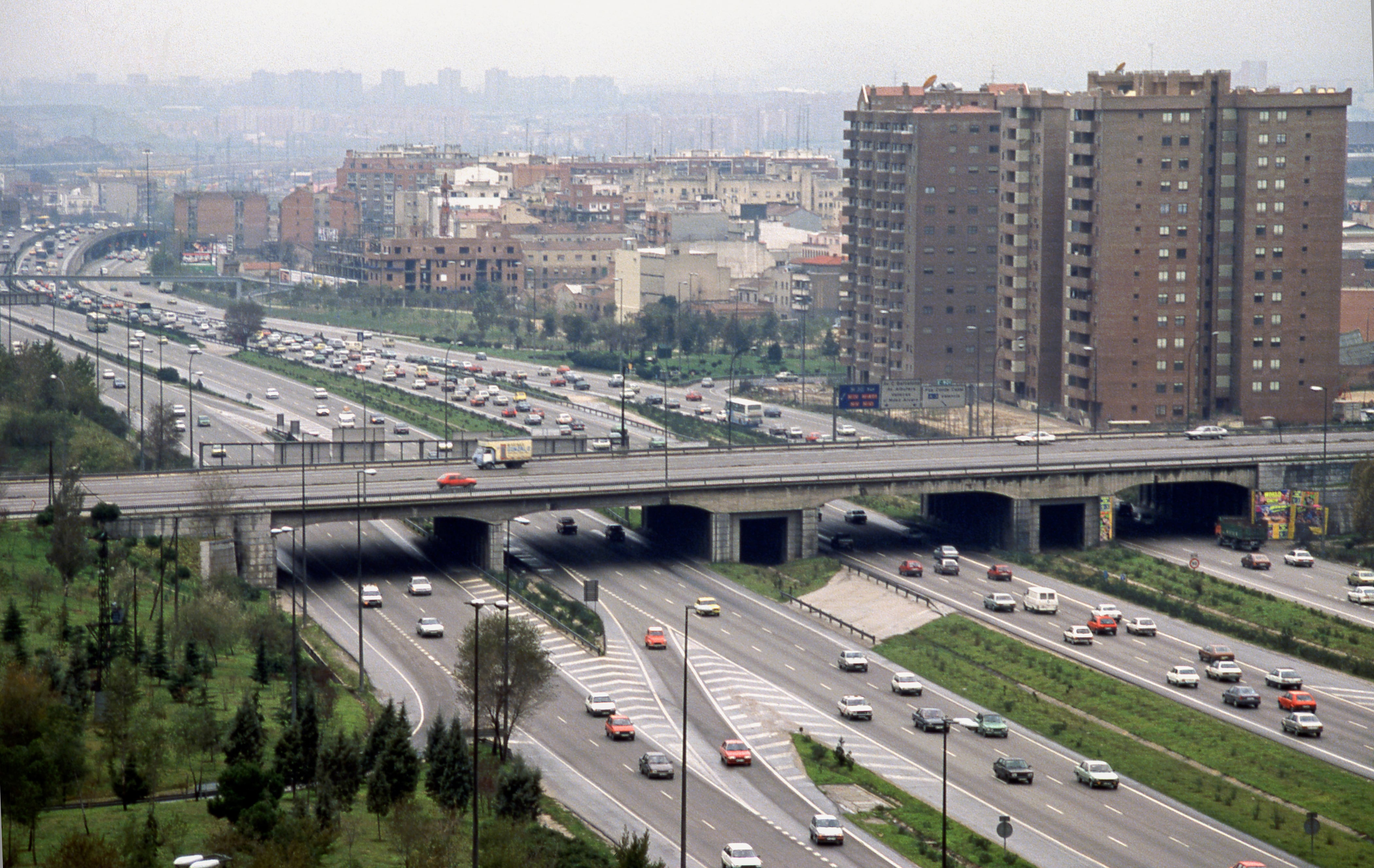 M-30 de Madrid en 1989