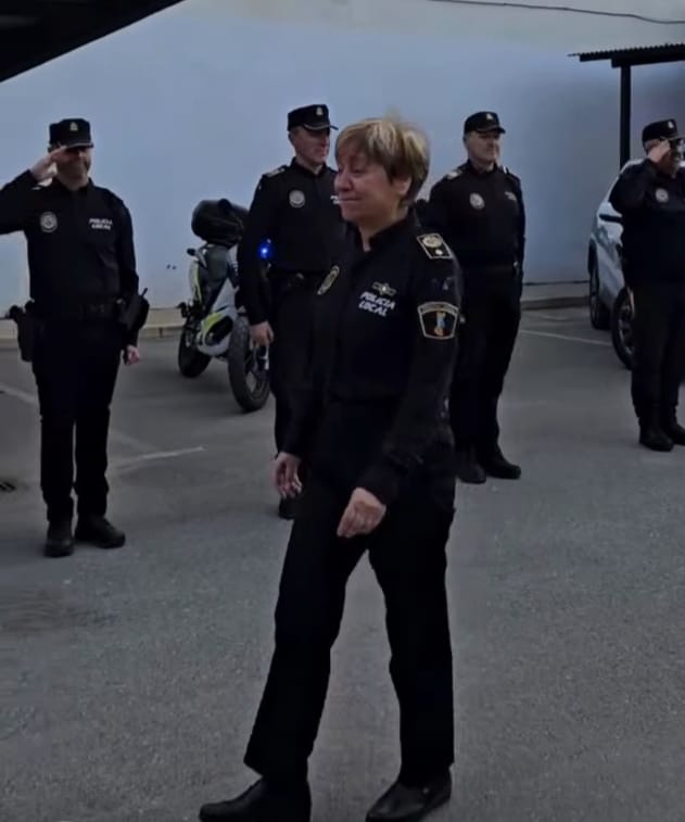 Momento de la despedida de Inmaculada