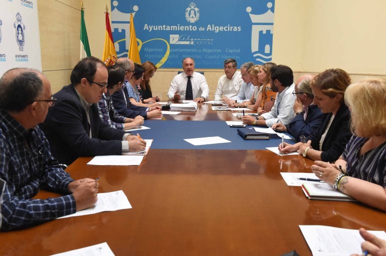 El alcalde, durante la Junta de Portavoces celebrada este lunes.