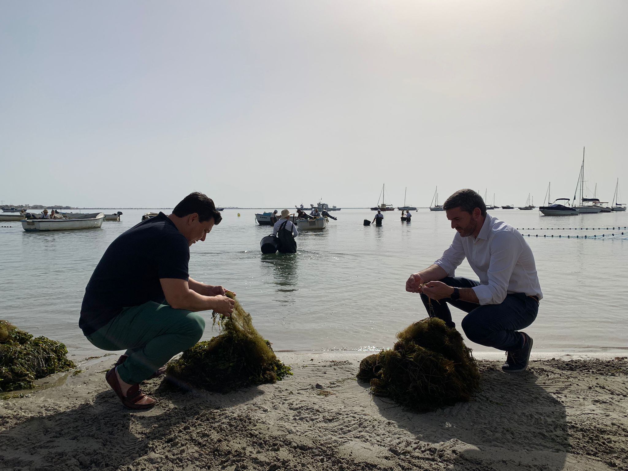 El alcalde de San Javier, José Miguel Luengo, y el consejero de Medio Ambiente, Antonio Luengo