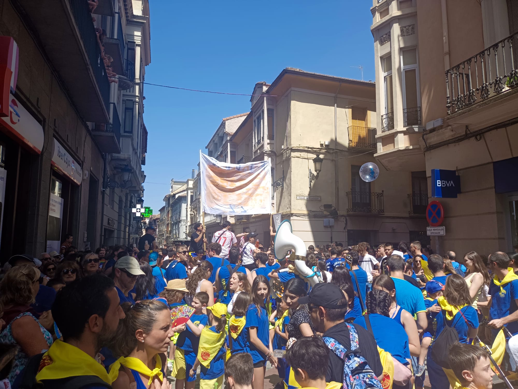 Peña Entadebán en el pregón de las Fiestas de Jaca 2025