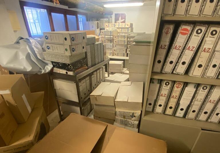Documentación almacenada en la Residencia de Personas Mayores de El Palo