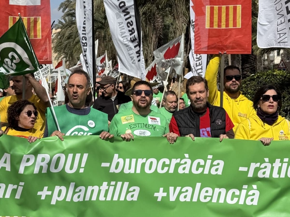La comunidad educativa de Alicante se echa a las calles: "queremos trabajar con dignidad"