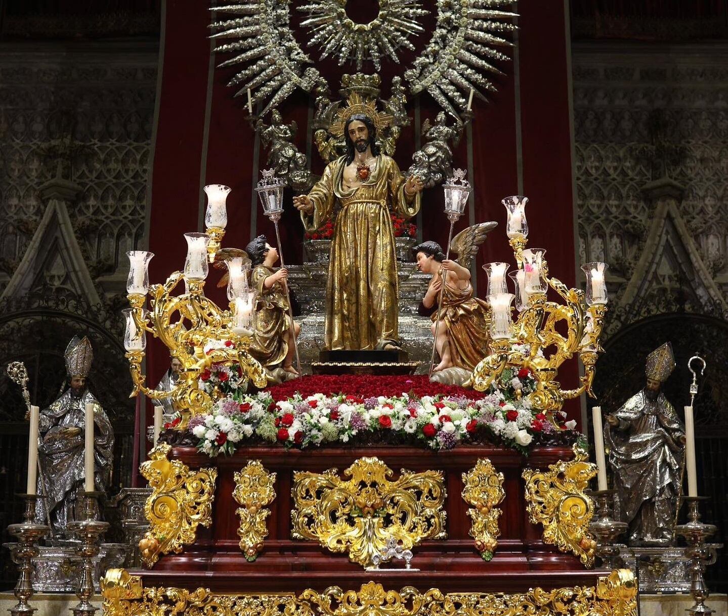 El Sagrado Corazón de Jesús de Nervión, durante su estancia estos días en la Catedral