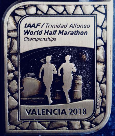 Medalla del Campeonato del Mundo de Media Maratón 2018