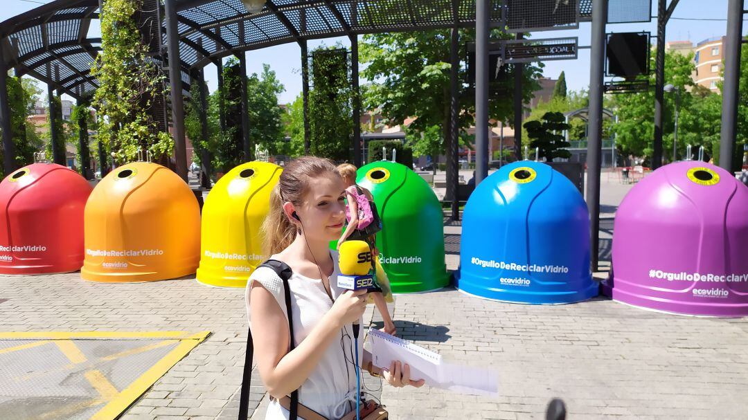 Beatriz San José en la Plaza Pradillo de Móstoles