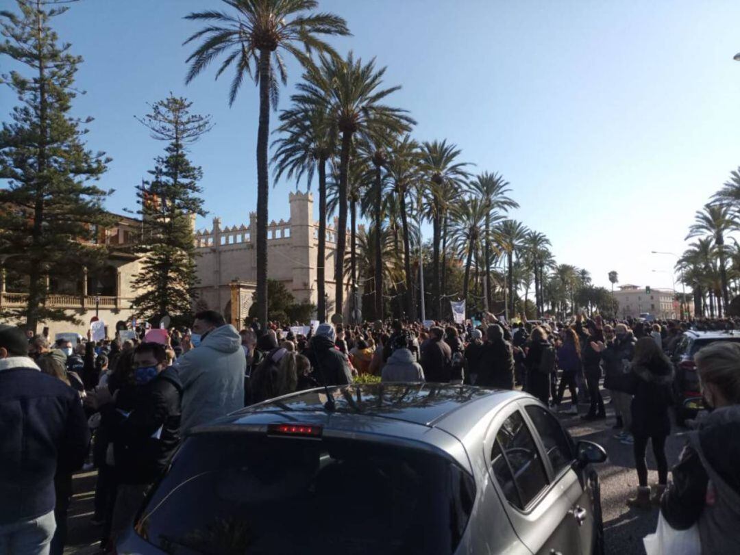 Protesta masiva en Palma del pasado 12 de enero